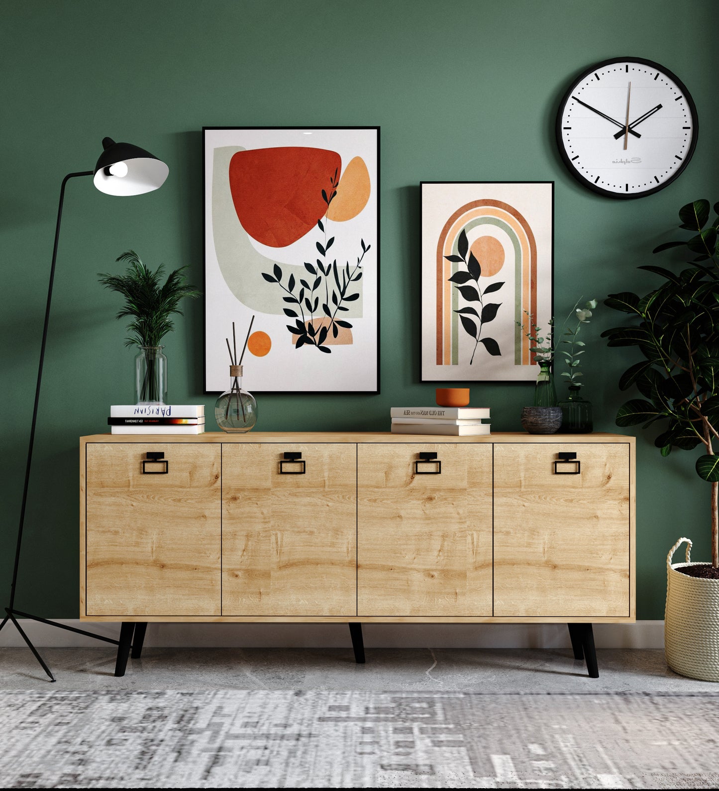 Mirza Modern Konsol 180 Cm Safir Meşe