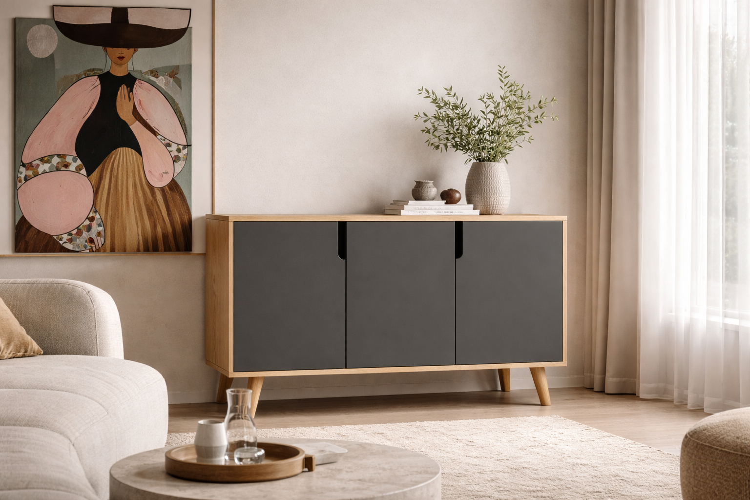 Verona 120 Cm Konsol, Kahve Köşesi, Tv Ünitesi, Çok Amaçlı Ahşap