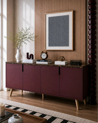Latina Modern Konsol 180cm Mermer-Bordo