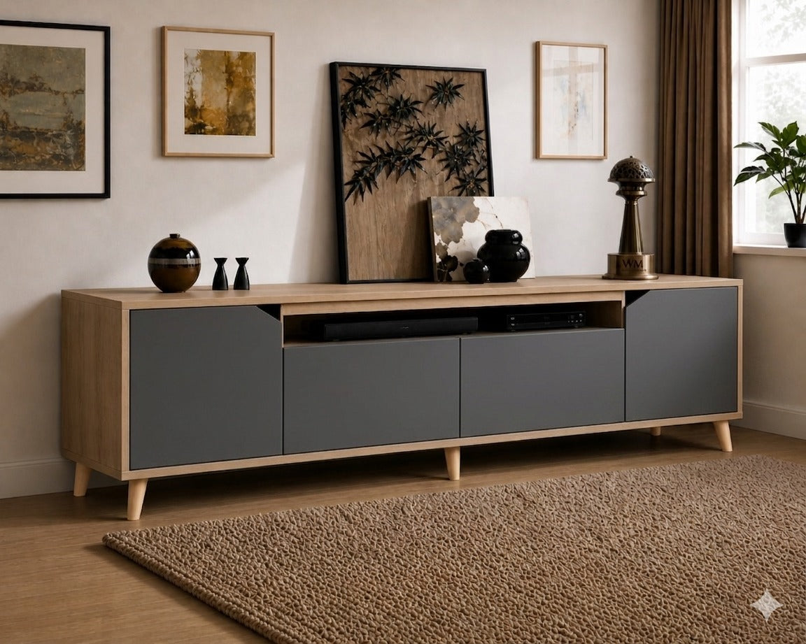 Legno 180cm Konsol Safir Meşe-Antrasit