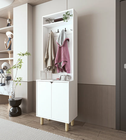 P-103 PADOVA Portmanto Vestiyer Ayakkabılık 2 Kapaklı 4 Askılı
