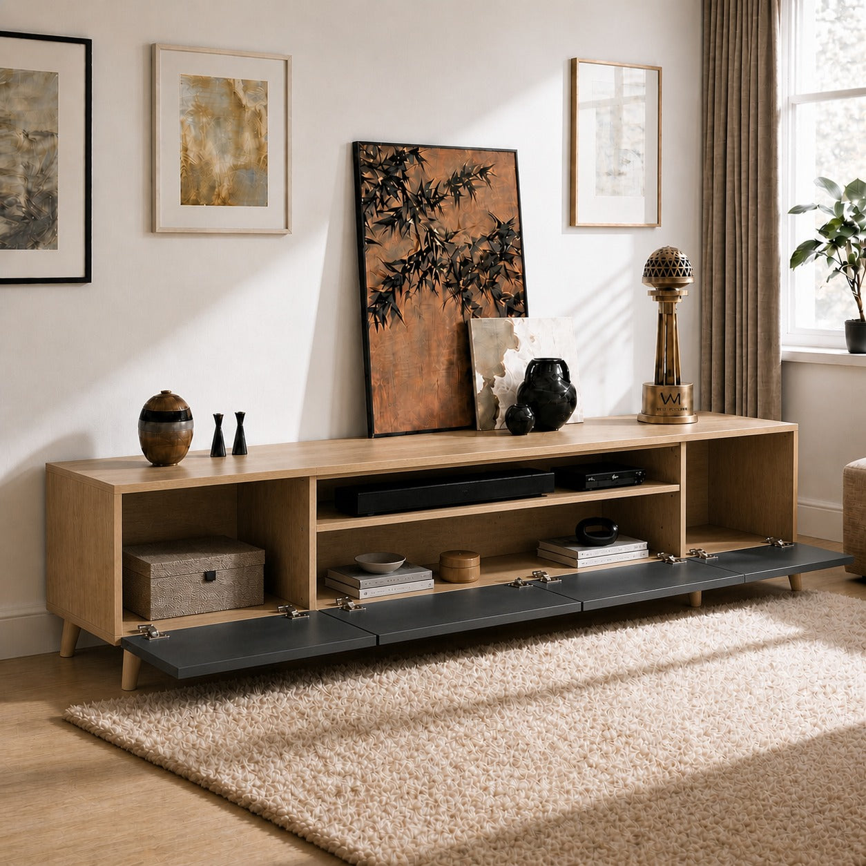 Legno Premium 180cm Modern Tv Ünitesi Safir-Ant