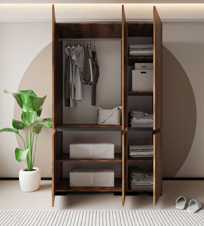 Floransa 6 Kapılı Flr6-ıra Ceviz- Antrasit Gardırop