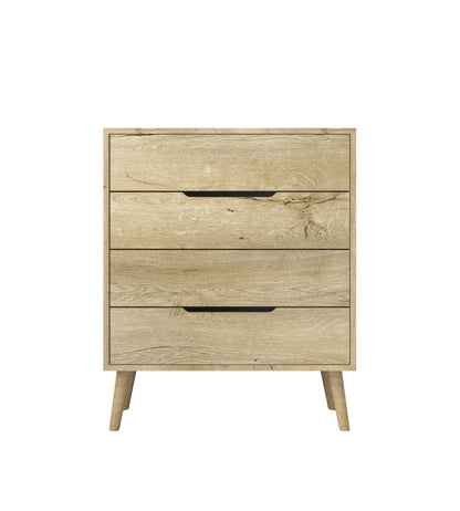 Flora Şifonyer 4 Çekmeceli Yatak Odası Bebek Odası Safir Meşe