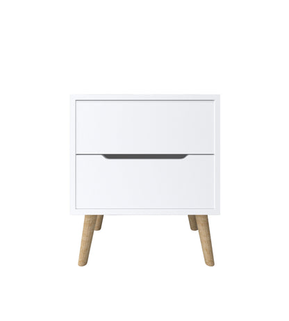 Flora Komodin 2 Çekmeceli Yatak Odası Bebek Odası Beyaz