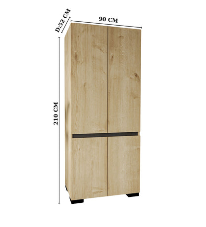 Floransa 4 Kapılı Flr4-ırf Safir - Antrasit Gardırop-çok Amaçlı Dolap-yüklük