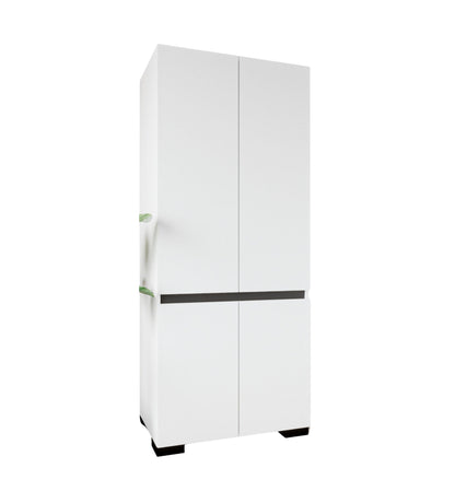 Floransa 4 Kapılı Flr-ıa2 Beyaz- Antrasit Gardırop-çok Amaçlı Dolap-yüklük