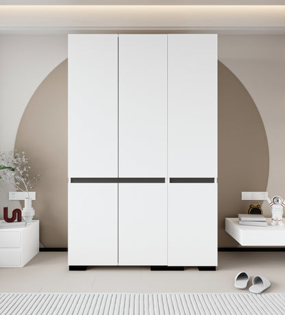 Floransa 6 Kapaklı Beyaz-Antrasit FLR3-IA2 Çok Amaçlı Dolap-Gardırop-Yüklük