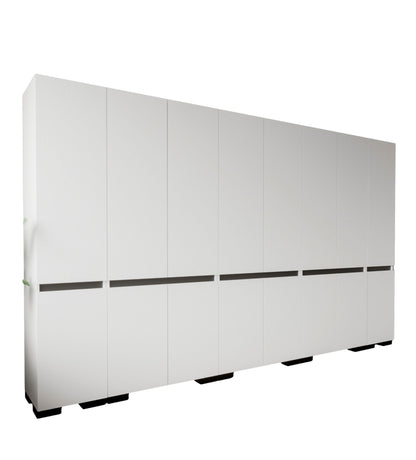 Floransa 16 Kapılı Flr16-ıa3 Beyaz- Antrasit Gardırop-çok Amaçlı Dolap-yüklük