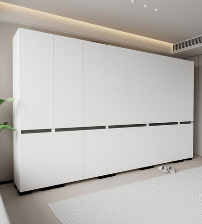 Floransa 16 Kapılı Flr16-ıa3 Beyaz- Antrasit Gardırop-çok Amaçlı Dolap-yüklük