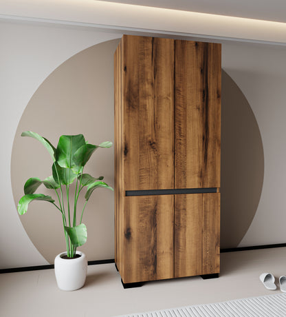 Floransa 4 Kapılı Flr4-ıa2 Ceviz- Antrasit Gardırop-çok Amaçlı Dolap-yüklük