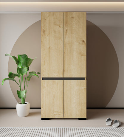 Floransa 4 Kapılı Flr4 -ıra Safir - Antrasit Gardırop-çok Amaçlı Dolap-yüklük