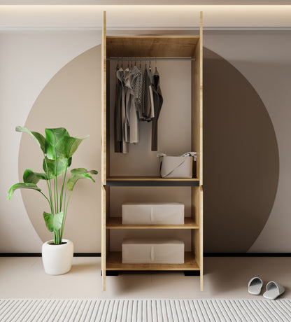 Floransa 4 Kapılı Flr4 -ıra Safir - Antrasit Gardırop-çok Amaçlı Dolap-yüklük