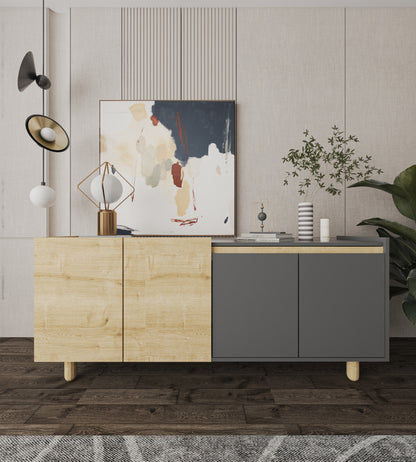 Ravenna Modern Konsol 180 Cm Safir Meşe - Antrasit