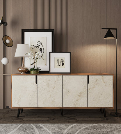Latina Modern Konsol 180cm Ceviz-Traverten
