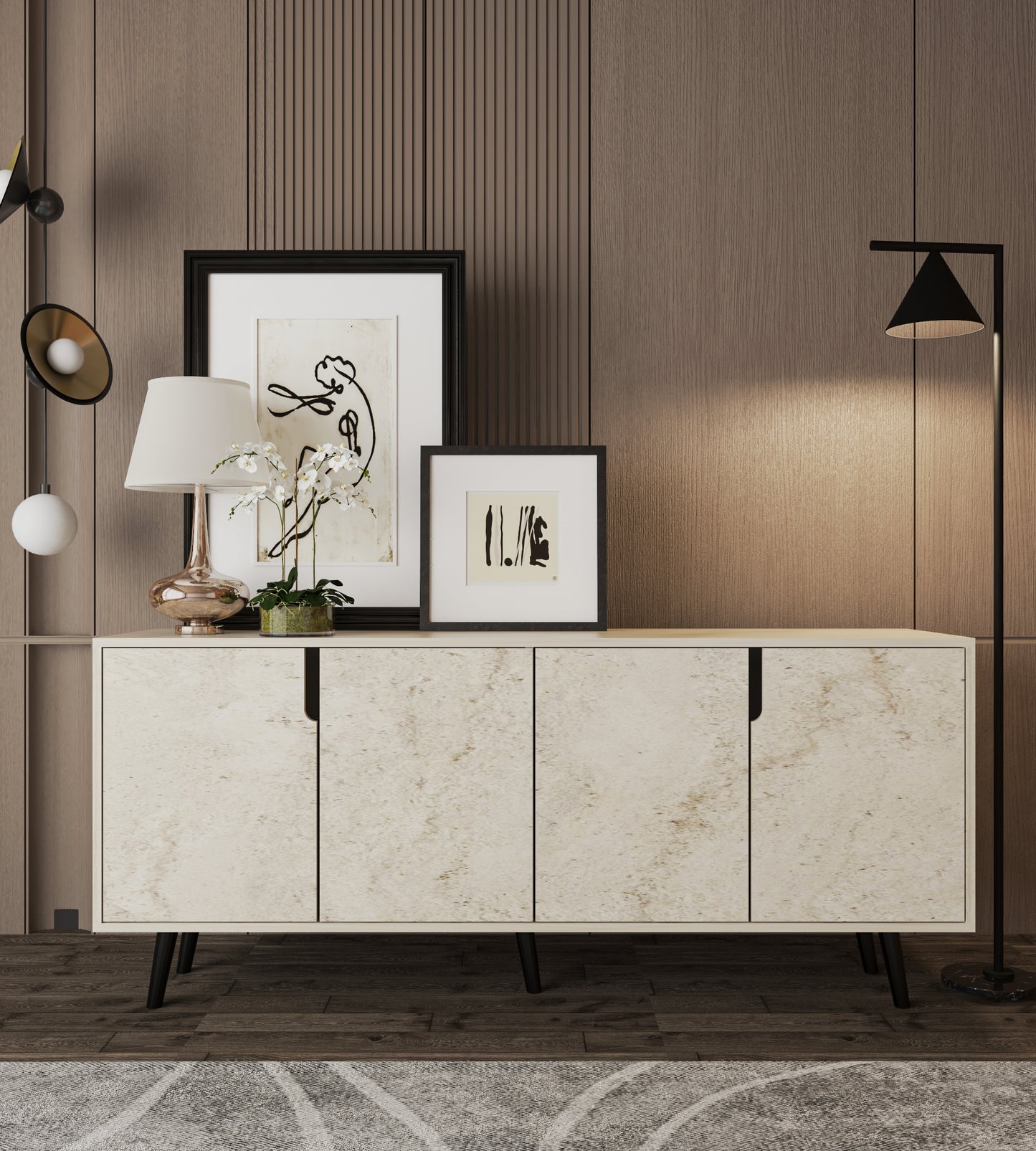Latina Modern Konsol 180cm Traverten