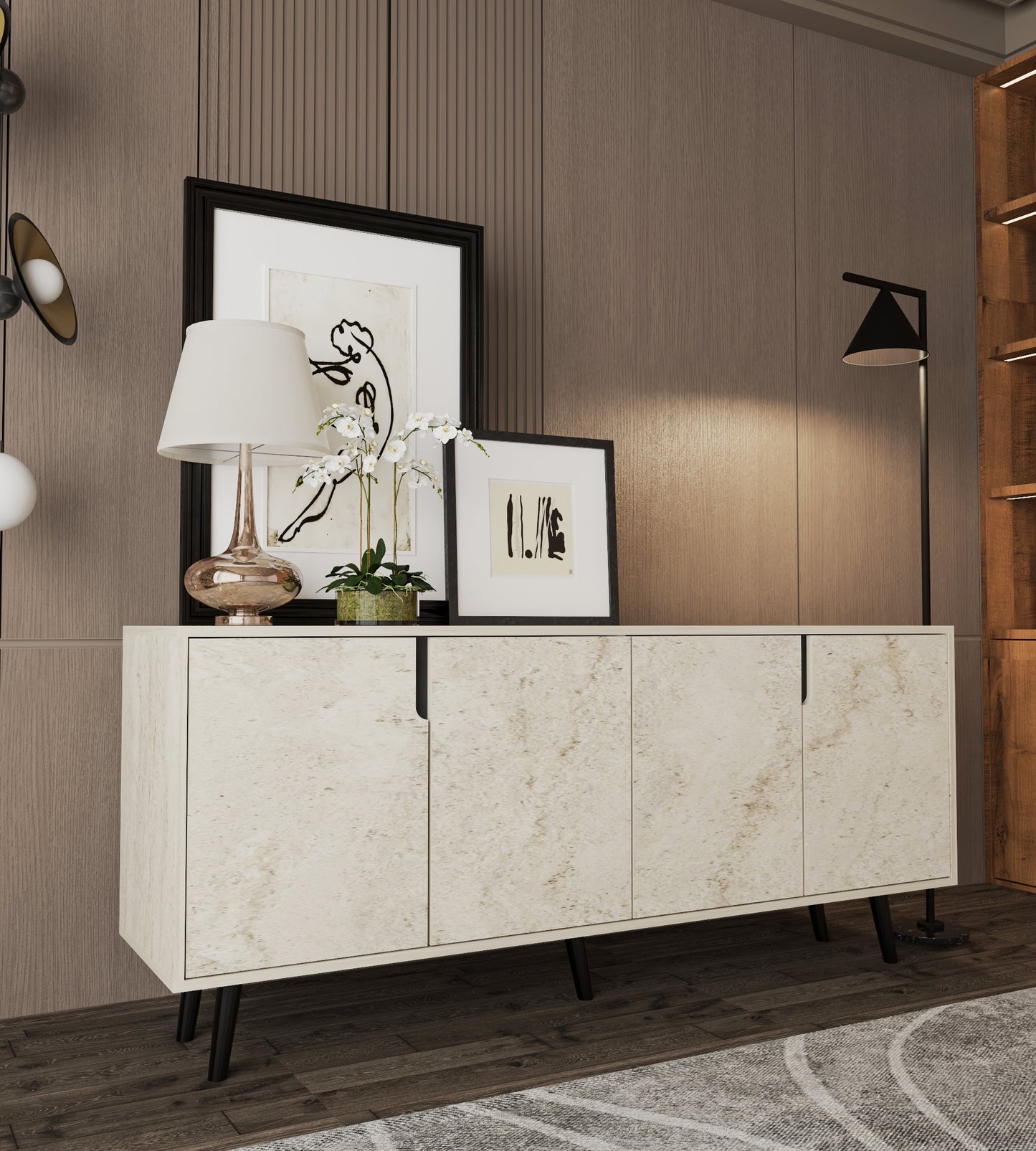 Latina Modern Konsol 180cm Traverten