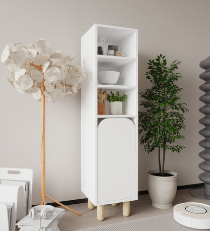 KA-301 Parma 1 Kapaklı Mutfak Dolap, Kahve Köşesi, Çok Amaçlı Dolap Beyaz