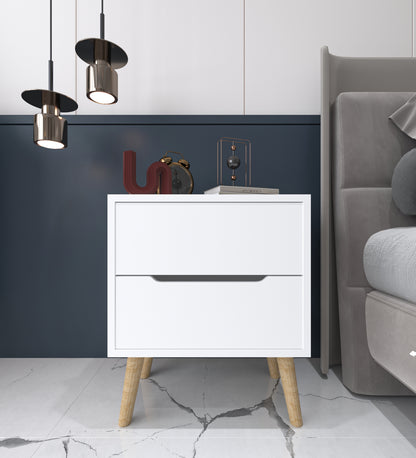 Flora Komodin 2 Çekmeceli Yatak Odası Bebek Odası Beyaz