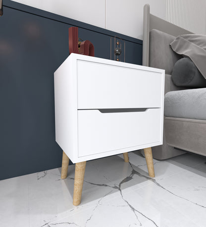 Flora Komodin 2 Çekmeceli Yatak Odası Bebek Odası Beyaz