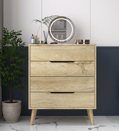 Flora Şifonyer 4 Çekmeceli Yatak Odası Bebek Odası Safir Meşe