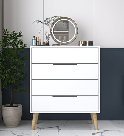 Flora Şifonyer 4 Çekmeceli Yatak Odası Bebek Odası Beyaz