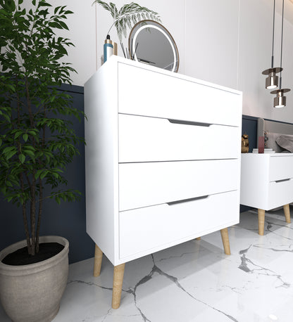 Flora Şifonyer 4 Çekmeceli Yatak Odası Bebek Odası Beyaz