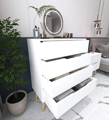 Flora Şifonyer 4 Çekmeceli Yatak Odası Bebek Odası Beyaz