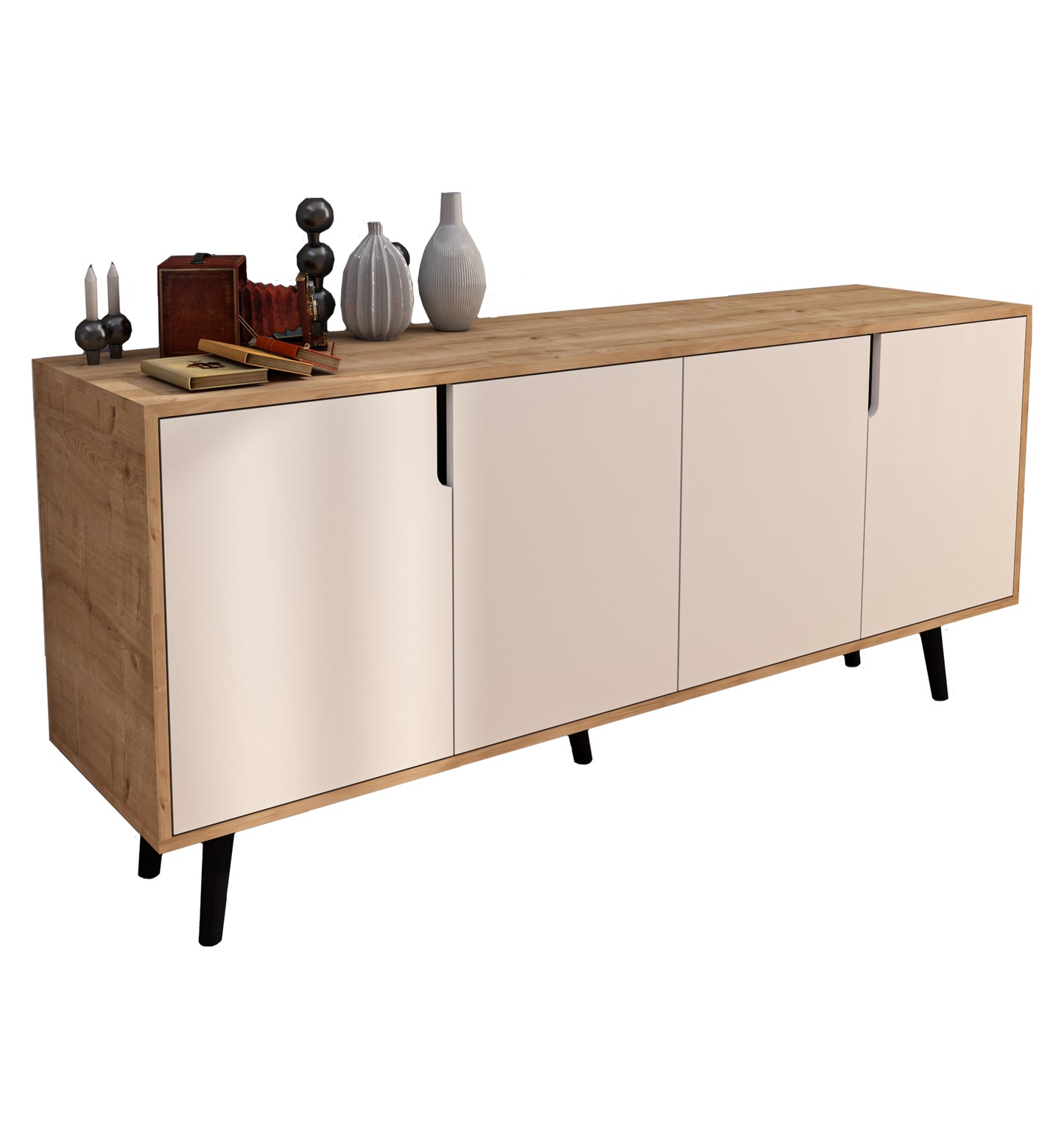 Latina Modern Konsol 180 Cm Safir Meşe - Beyaz