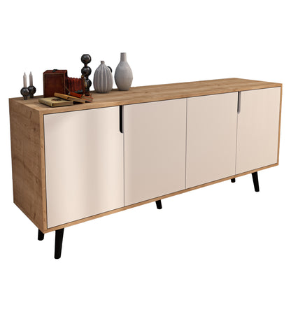 K-605 Latina Modern Konsol 180 Cm Safir Meşe - Beyaz