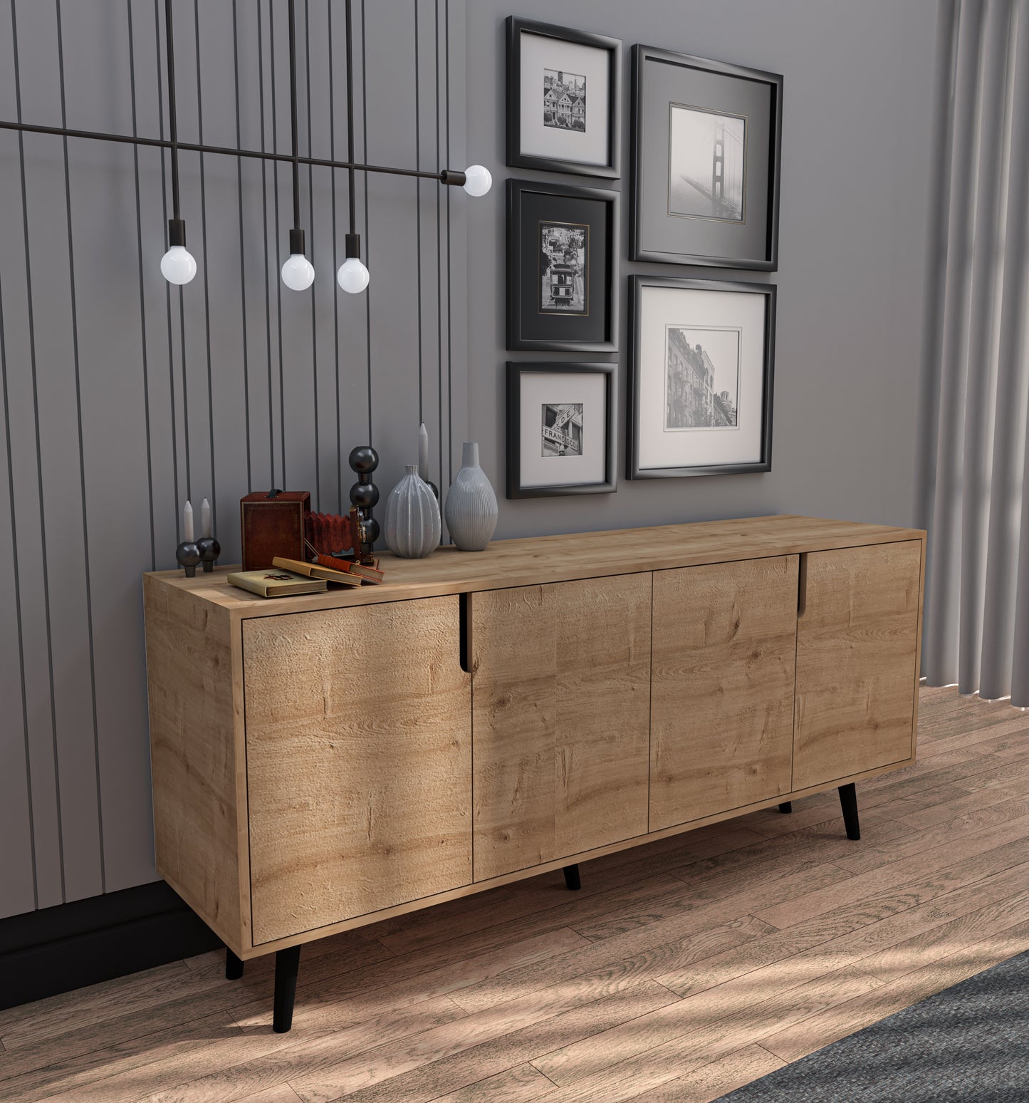 Latina Modern Konsol 180 Cm Safir Meşe