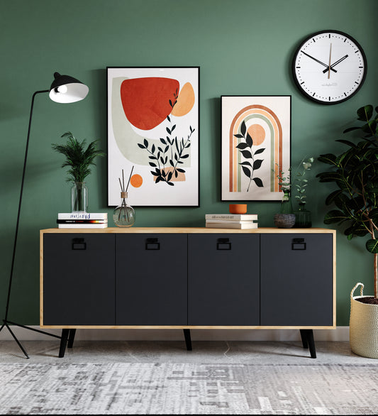 Mirza Modern Konsol 180 Cm Safir Meşe-antrasit