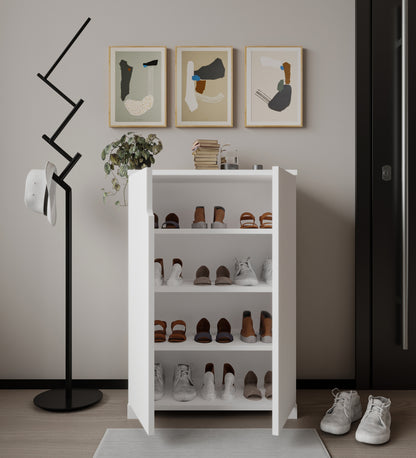 Venedik 4 Bölmeli Ayakkabılık Çok Amaçlı Dolap Mutfak Banyo Kiler Dolabı Beyaz