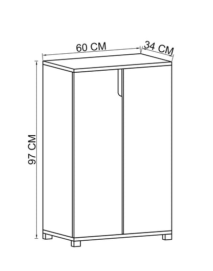 Venedik 4 Bölmeli Ayakkabılık Çok Amaçlı Dolap Mutfak Banyo Kiler Dolabı Beyaz