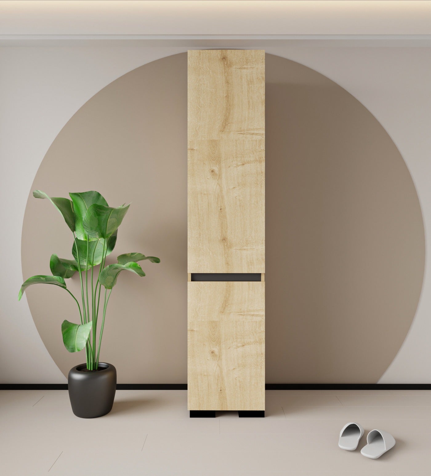 G-602 Floransa Tek Kapılı 4 Raflı Safir-Antrasit Çok Amaçlı Dolap