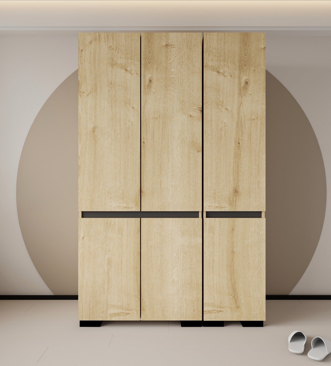 Floransa 6 Kapılı Flr6-ırf Safir - Antrasit Gardırop-çok Amaçlı Dolap-yüklük Safir Meşe