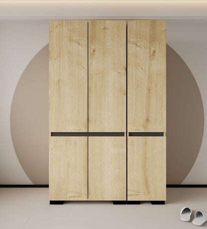 Floransa 6 Kapılı Flr6-ırf Safir - Antrasit Gardırop-çok Amaçlı Dolap-yüklük Safir Meşe