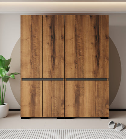Floransa 8 Kapılı Flr8-A3AR Ceviz- Antrasit Gardırop