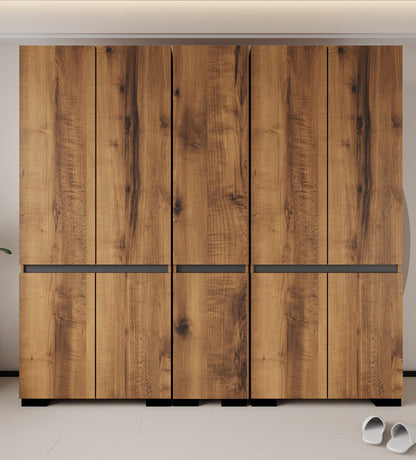 Floransa 10 Kapılı Flr10-A2AR Ceviz- Antrasit Gardırop -Çok Amaçlı Dolap -Yüklük