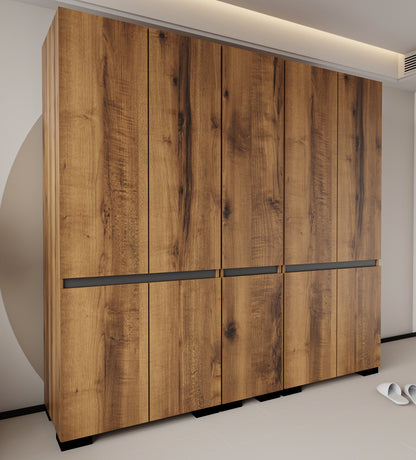 Floransa 10 Kapılı Flr10-A2AR Ceviz- Antrasit Gardırop -Çok Amaçlı Dolap -Yüklük