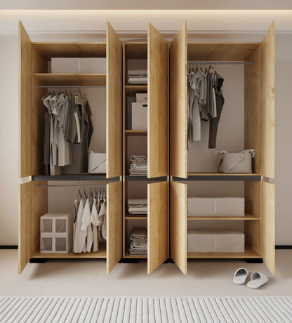 Floransa 10 Kapılı Flr10-A3AR Safir- Antrasit Gardırop -Çok Amaçlı Dolap -Yüklük