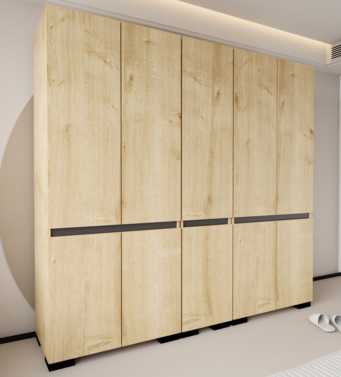 Floransa 10 Kapılı Flr10-A2AR Safir- Antrasit Gardırop -Çok Amaçlı Dolap -Yüklük