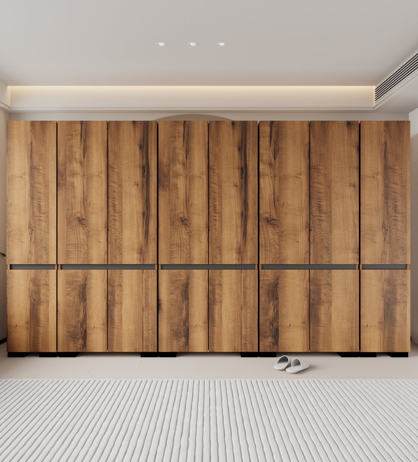 Floransa 16 Kapılı Flr16-ıa3 Ceviz- Antrasit Gardırop-çok Amaçlı Dolap-yüklük