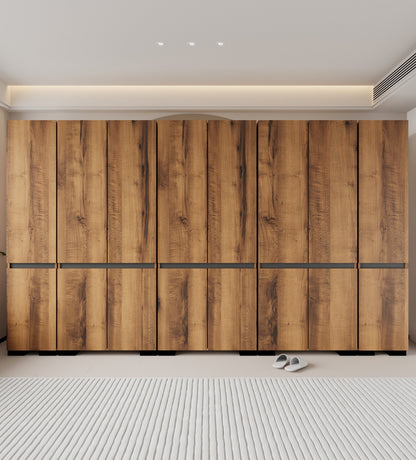 Floransa 16 Kapılı Flr16-ıa3 Ceviz- Antrasit Gardırop-çok Amaçlı Dolap-yüklük