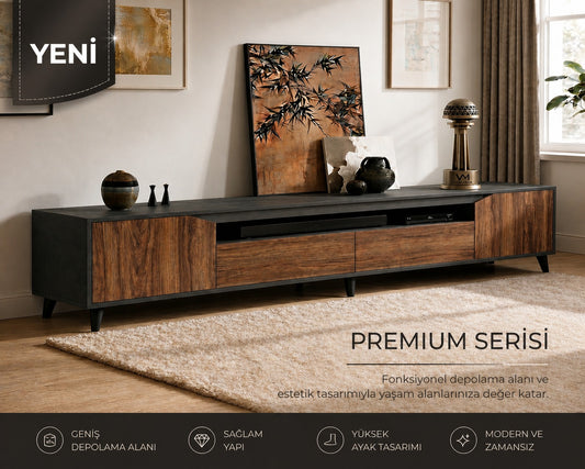 Legno Premium 180cm Modern Tv Ünitesi Ant-Cvz