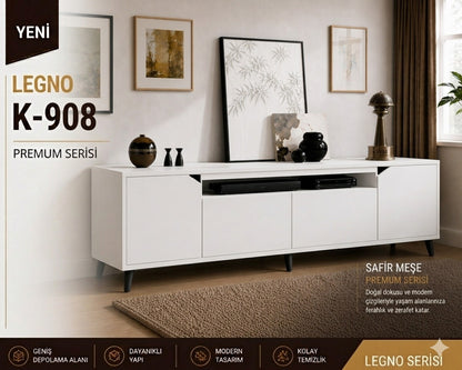 Legno Premium 180cm Konsol Beyaz