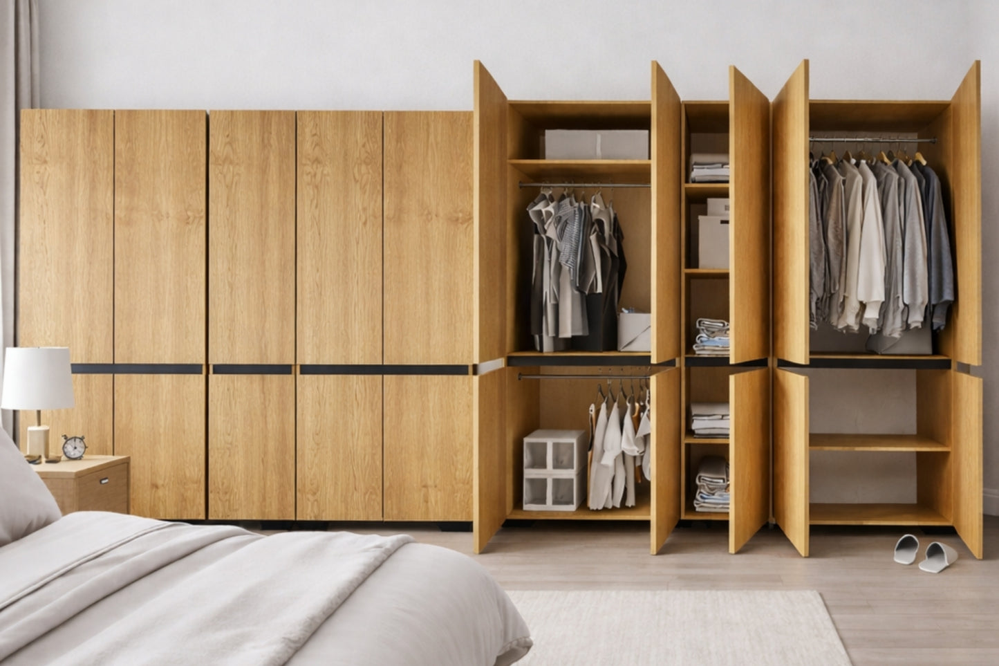 Floransa 10 Kapılı Flr10-A3AR Safir- Antrasit Gardırop -Çok Amaçlı Dolap -Yüklük