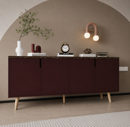 Latina Modern Konsol 180cm Mermer-Bordo