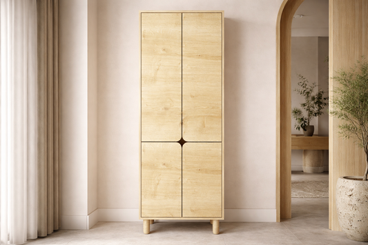 PADOVA Portmanto Vestiyer Ayakkabılık 4 Kapaklı Safir Meşe