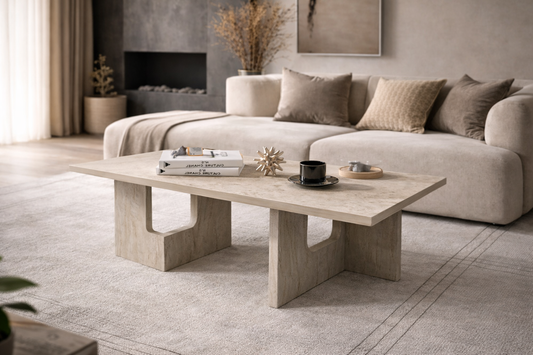 Terni Çok Amaçlı Orta Sehpa Bohem Traverten 104cm